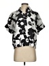Tahari Floral Gray Short Sleeve Blouse Size XS - photo 1
