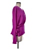 Atlein Collective 100% Polyester Purple Long Sleeve Blouse Size 8 - photo 4