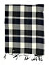 Plush Plaid Gray Blue Scarf One size - photo 2