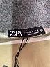 Zara 100% Polyester Metallic Silver Gold Faux Leather Skirt Size L - photo 3
