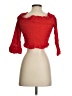 Lovers + Friends 100% Viscose Red 3/4 Sleeve Top Size S - photo 2