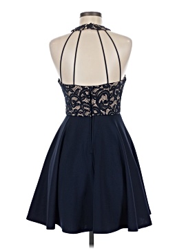 chinese dress ladies B. Darlin Womens Lace Bodycon Dress Size 5/6 Navy & Nude