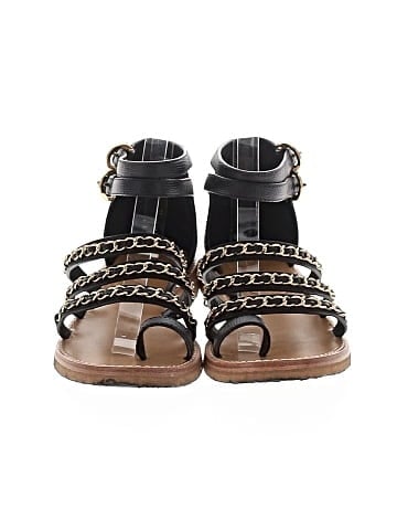 Chanel Leather Chain Strap Gladiator Sandals (view 2)