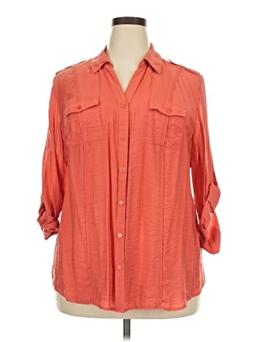 DressBarn 3/4 Sleeve Button-Down Shirt (view 1)