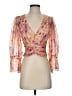 AMUR 100% Silk Orange 3/4 Sleeve Silk Top Size XS - photo 1