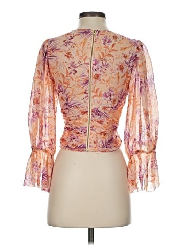 AMUR 3/4 Sleeve Silk Top (view 2)