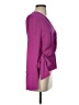 Atlein 100% Polyester Purple Long Sleeve Blouse Size 2 - photo 4