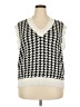 Shein Curve 100% Polyester Houndstooth Ivory Sweater Vest Size 18 Plus (3) - photo 1