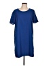 Faded Glory 100% Polyester Solid Blue Casual Dress Size 12 - 14 - photo 1