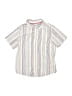 Assorted Brands 100% Cotton Stripes Ivory Short Sleeve Button-Down Shirt Size 8 - photo 1