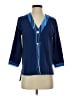 C. Wonder Blue 3/4 Sleeve Button-Down Shirt Size S - photo 1