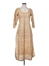 Unbranded Print Tan Casual Dress Size S (estimated) - photo 1