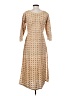 Unbranded Print Tan Casual Dress Size S (estimated) - photo 2