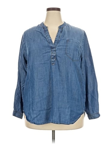 Andrea Jovine 3/4 Sleeve Button-Down Shirt (view 1)