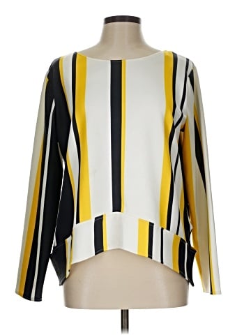 Zara W&B Collection Long Sleeve Blouse (view 1)