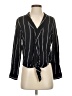 Rails Stripes Black Long Sleeve Blouse Size S - photo 1