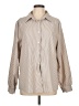 Shein 100% Polyester Stripes Tan Long Sleeve Blouse Size 12 - photo 1