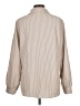 Shein 100% Polyester Stripes Tan Long Sleeve Blouse Size 12 - photo 2