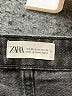 Zara Graphic Black Denim Shorts Size 0 - photo 3