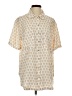 O'Neill 100% Viscose Paisley Ivory Short Sleeve Button-Down Shirt Size XS - photo 1
