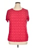 Northcrest Argyle Red Short Sleeve T-Shirt Size 1X - photo 1