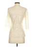 Bellatrix 100% Nylon Ivory 3/4 Sleeve Top Size S - photo 2