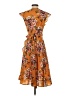 Unbranded Floral Orange Cocktail Dress Size S - photo 2
