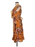 Unbranded Floral Orange Cocktail Dress Size S - photo 5