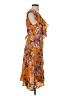 Unbranded Floral Orange Cocktail Dress Size S - photo 4