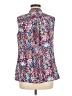 Notations 100% Polyester Floral Blue Sleeveless Blouse Size M - photo 2