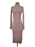 Express Solid Gray Casual Dress Size S - photo 1