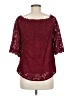 Ours Burgundy 3/4 Sleeve Blouse Size M - photo 2