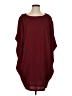Chequer Solid Burgundy Casual Dress Size 4 - photo 1