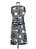 Talbots 100% Cotton Print Black Cocktail Dress Size 6 - photo 2