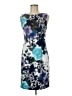Connected Apparel Graphic Blue Cocktail Dress Size 6 - photo 1