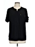 Anne Klein Black Short Sleeve Henley Size L - photo 1