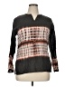 Unbranded 100% Cotton Tie-dye Gray Long Sleeve Blouse Size EU 46 / US 16 - photo 1