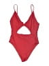 Forever 21 Solid Red One Piece Swimsuit Size XL (estimated) - photo 1