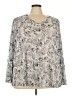 RAG Gray Long Sleeve Blouse Size 3X - photo 1