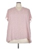 Everleigh Hearts Pink Short Sleeve Blouse Size 3X - photo 1