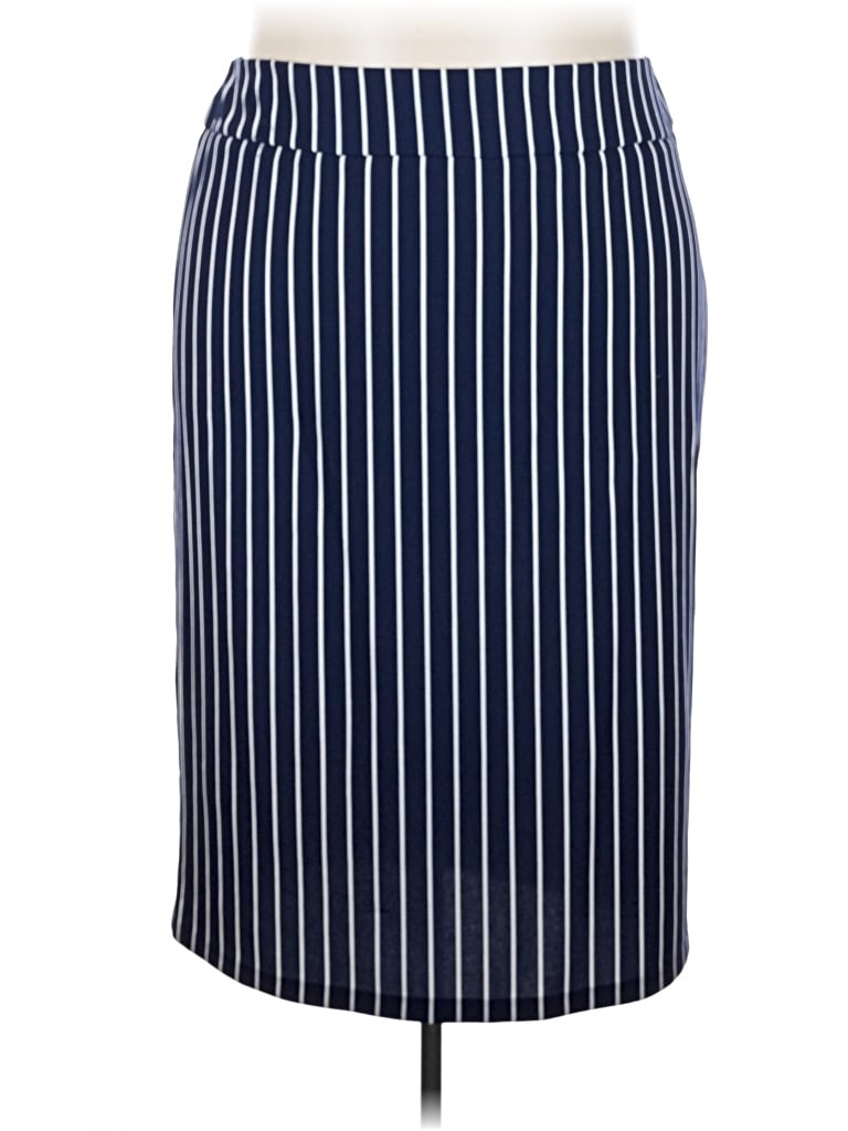 Pre-owned Ashley Stewart Casual Skirt In Blue