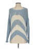 Love Stitch Chevron-herringbone Blue Pullover Sweater Size S - photo 1