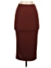 Unbranded Solid Burgundy Casual Skirt Size S - photo 1