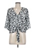 1.State 100% Polyester Blue 3/4 Sleeve Blouse Size M - photo 1