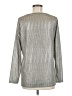 Kim & Cami Metallic Silver Long Sleeve Top Size M - photo 2