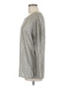 Kim & Cami Metallic Silver Long Sleeve Top Size M - photo 5