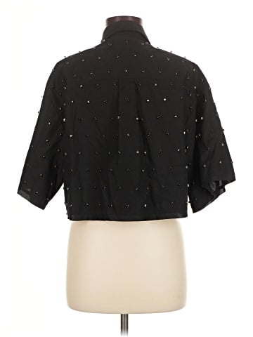 Essentials 3/4 Sleeve Button-Down Shirt (view 2)