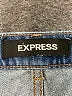 Express 100% Cotton Stars Blue Denim Shorts Size 4 - photo 3