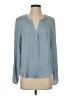 Maison d' Amelie 100% Polyester Blue Long Sleeve Henley Size XS - photo 1