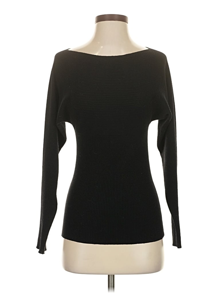 Pre-owned Agnès B. Long Sleeve Top Black Boatneck Tops